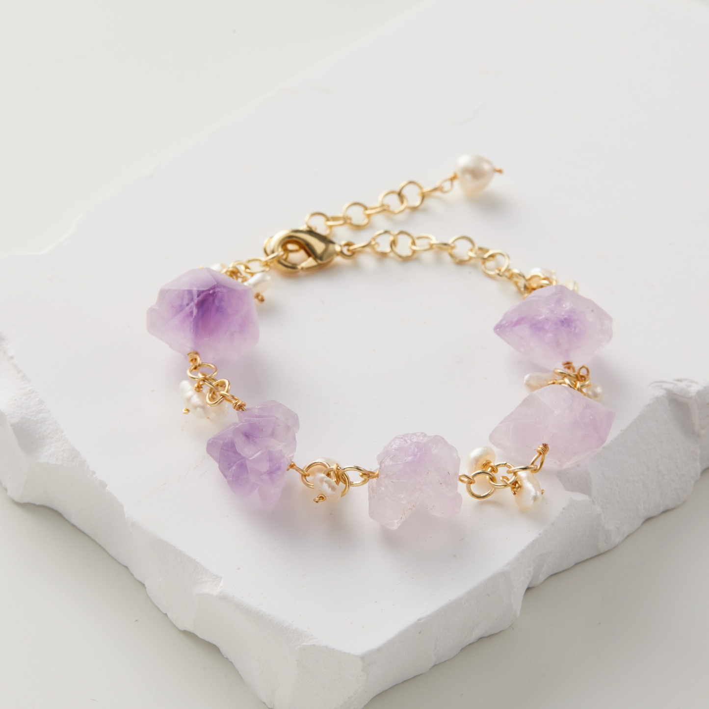 Lavender Dreams Amethyst Pearl Bracelet