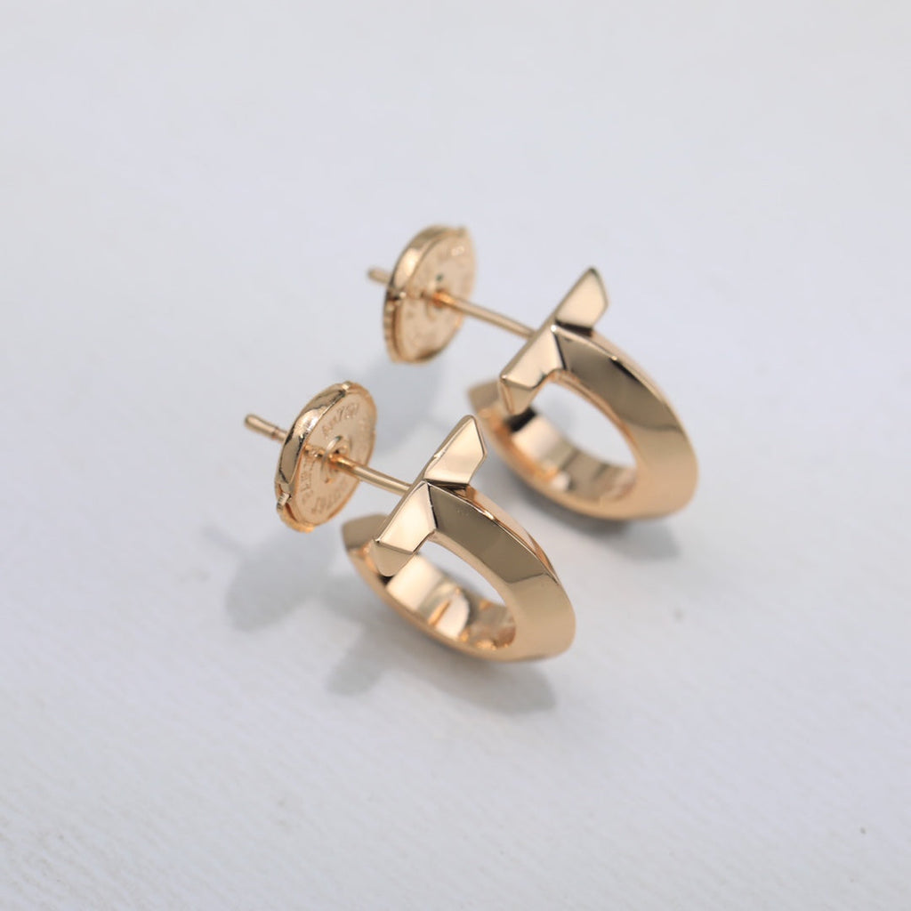 18K Tiffany Hoop Earrings