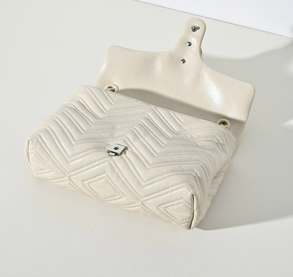 Gucci GG Marmont Pleated Calfskin Shoulder Bag
